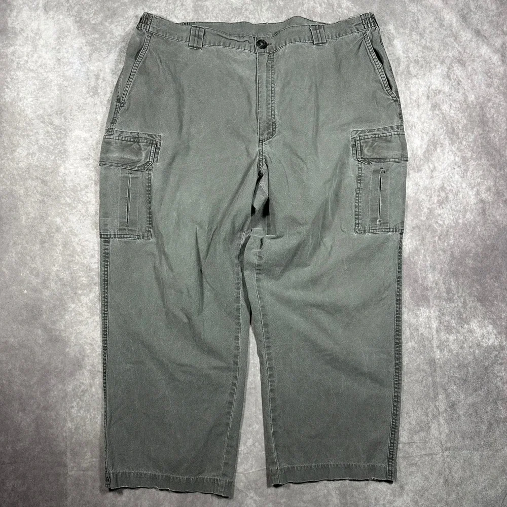 L.L. Bean Tropic Weight Cargo Pants Comfort Waist Utility Gray 40x25 Baggy Y2K
